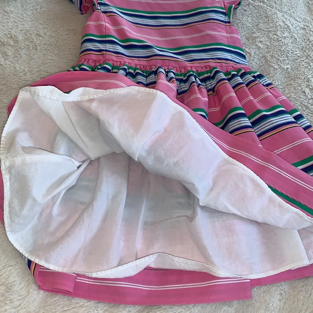 Ralph Lauren Pink Striped Dress 24M 💖EUC Gorgeous